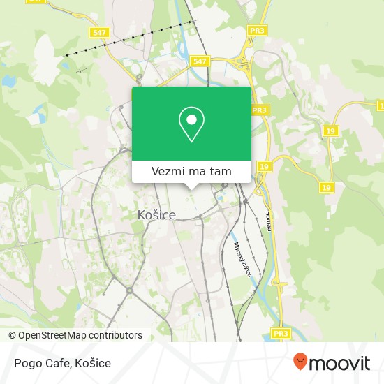 Pogo Cafe, Hlavná 102 / 43 040 01 Košice mapa