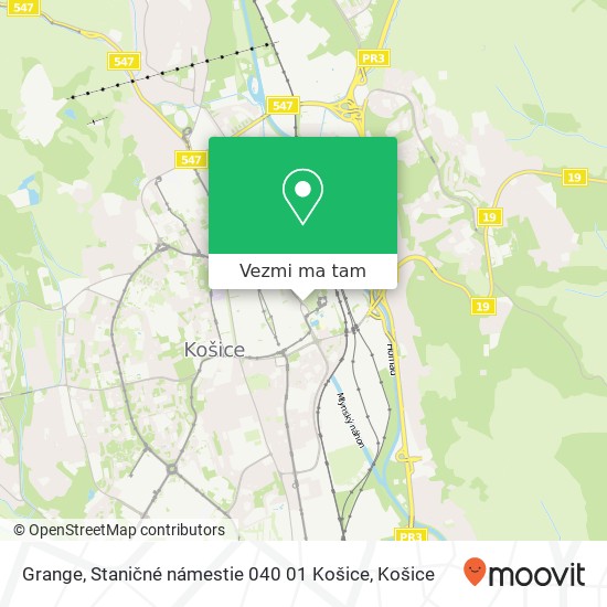 Grange, Staničné námestie 040 01 Košice mapa