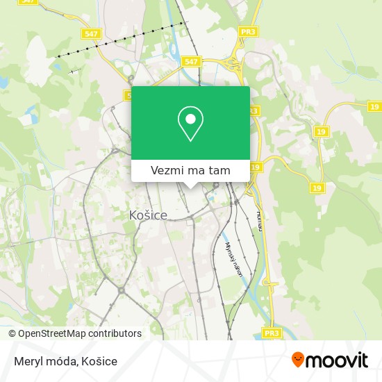 Meryl móda mapa