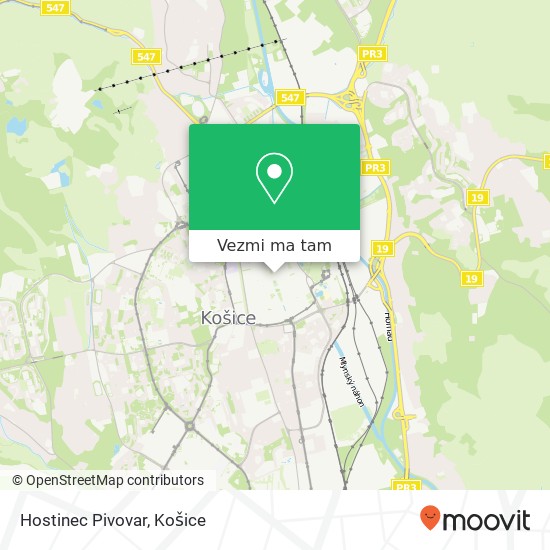 Hostinec Pivovar, Hlavná 91 / 65 040 01 Košice mapa