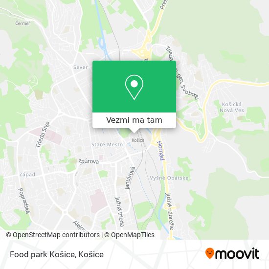 Food park Košice mapa