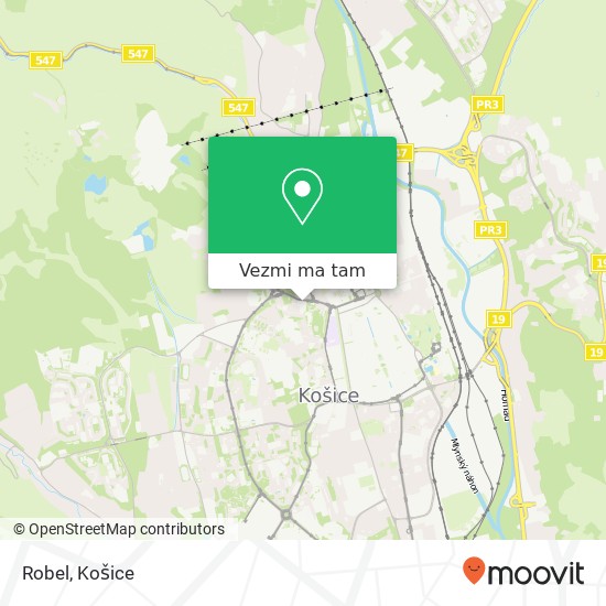 Robel, Československej armády 18 040 01 Košice mapa