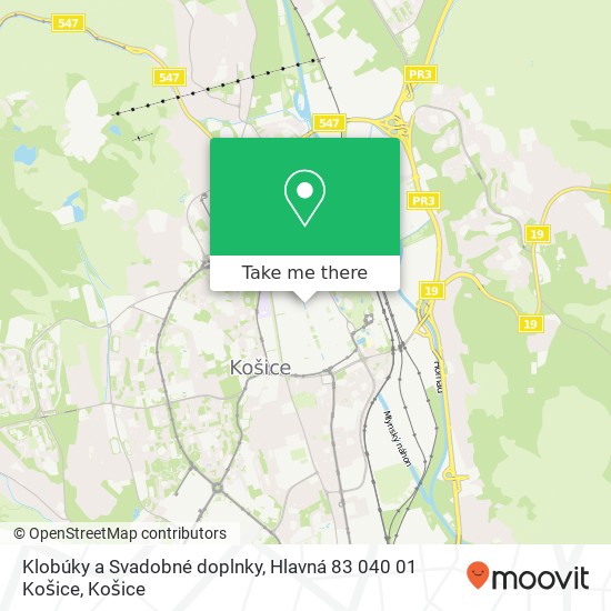 Klobúky a Svadobné doplnky, Hlavná 83 040 01 Košice mapa