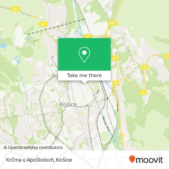 Krčma u Apoštoloch mapa