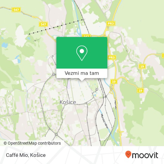 Caffé Mio, Kováčska 61 040 01 Košice mapa