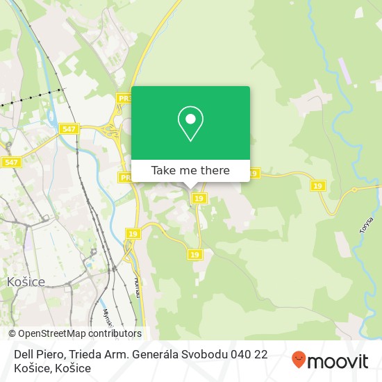 Dell Piero, Trieda Arm. Generála Svobodu 040 22 Košice mapa