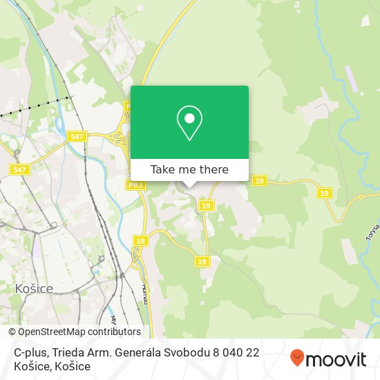 C-plus, Trieda Arm. Generála Svobodu 8 040 22 Košice mapa