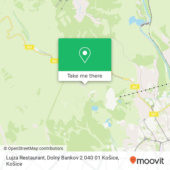 Lujza Restaurant, Dolný Bankov 2 040 01 Košice mapa