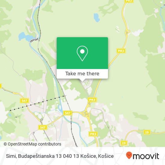 Simi, Budapeštianska 13 040 13 Košice mapa