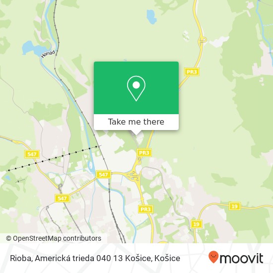 Rioba, Americká trieda 040 13 Košice mapa