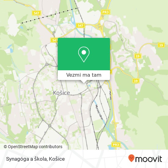 Synagóga a škola mapa