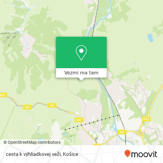 cesta k výhliadkovej veži mapa