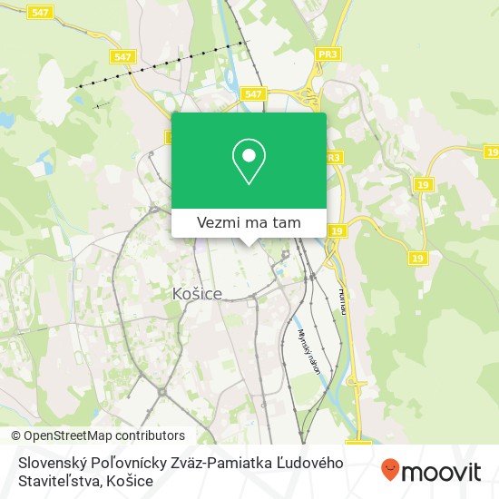 Slovenský Poľovnícky Zväz-Pamiatka Ľudového Staviteľstva mapa