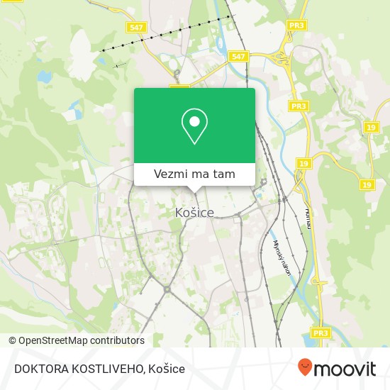 DOKTORA KOSTLIVEHO mapa