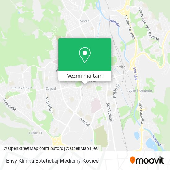 Envy-Klinika Estetickej Mediciny mapa