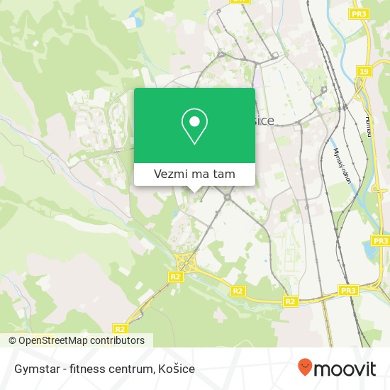 Gymstar - fitness centrum mapa