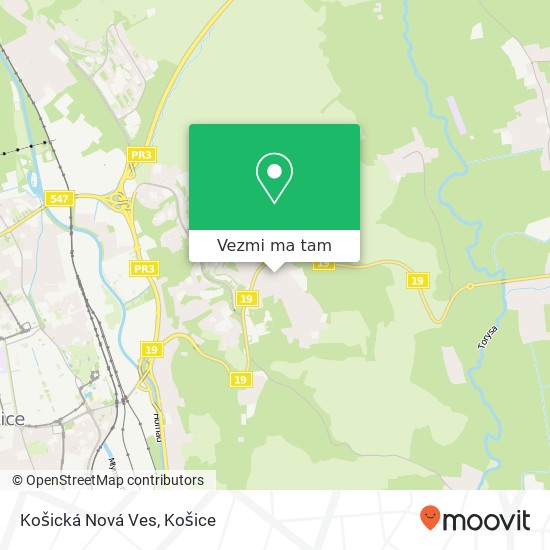 Košická Nová Ves mapa