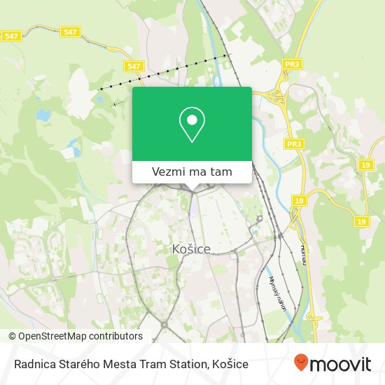 Radnica Starého Mesta Tram Station mapa