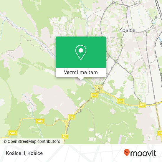 Košice II mapa