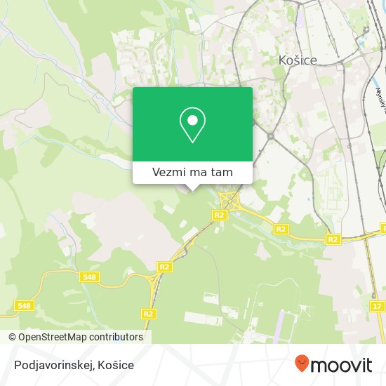 Podjavorinskej mapa