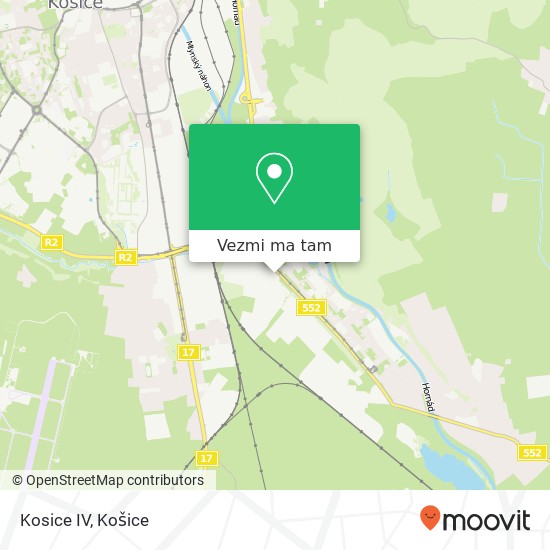 Kosice IV mapa