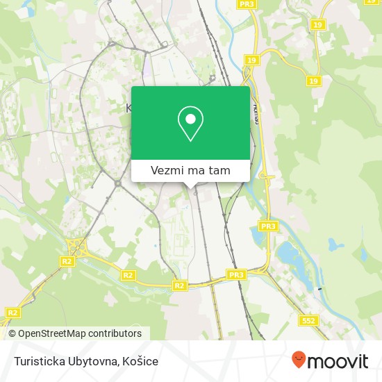 Turisticka Ubytovna mapa