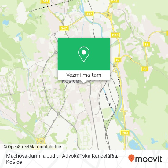 Machová Jarmila Judr. - AdvokáTska KanceláRia mapa