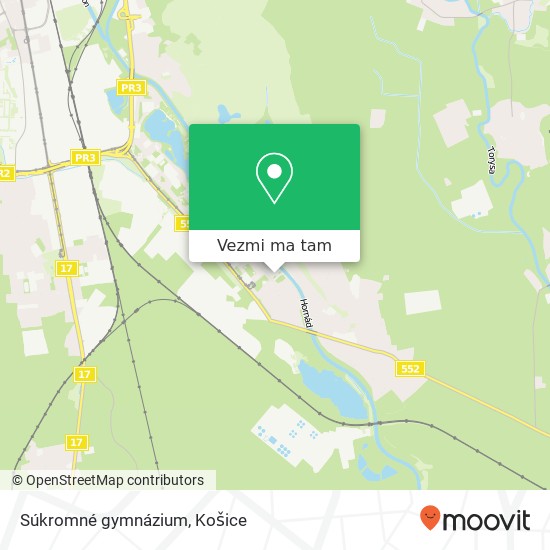 Súkromné gymnázium mapa