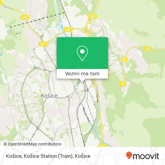 Košice, Košice Station (Train) mapa