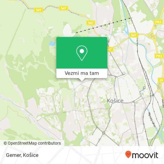 Gemer, Popradská 44 040 11 Košice mapa