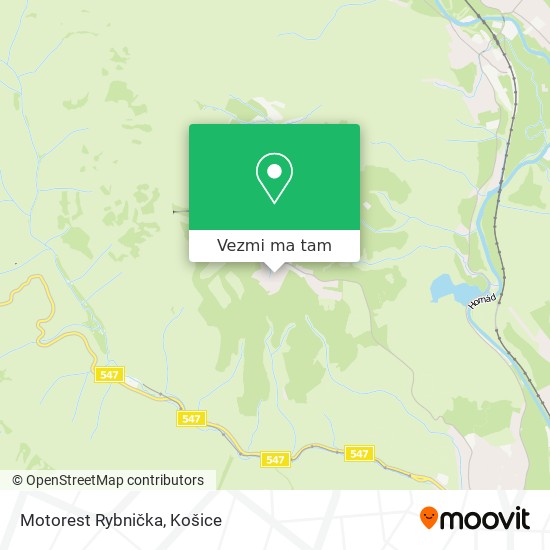 Motorest Rybnička mapa