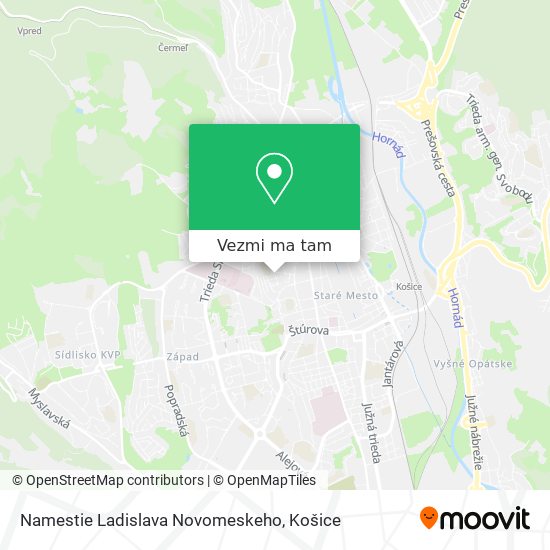 Namestie Ladislava Novomeskeho mapa