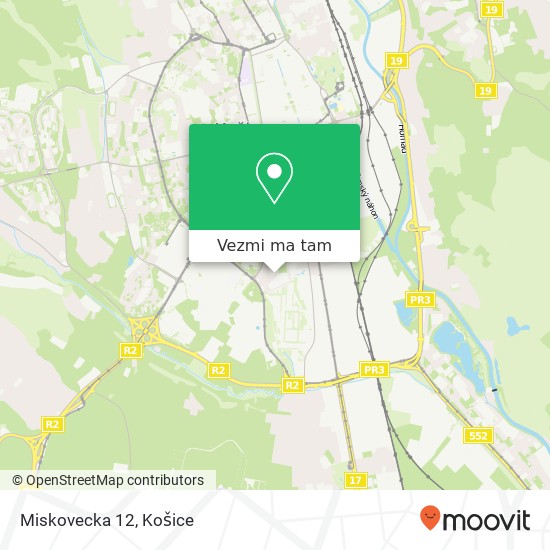 Miskovecka 12 mapa