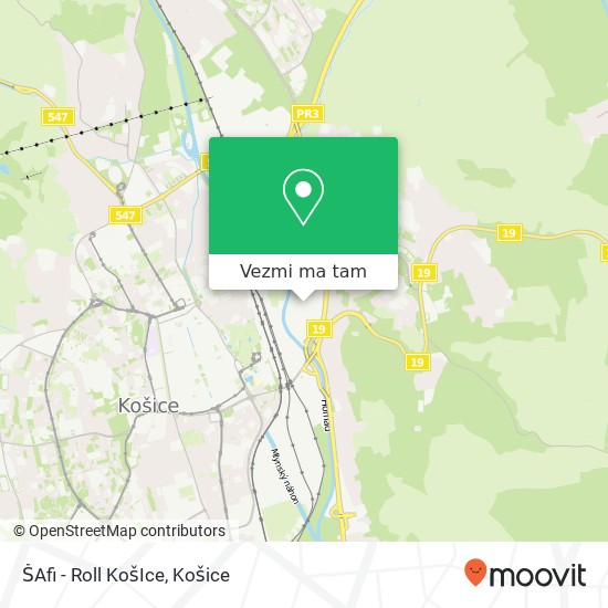 ŠAfi - Roll KošIce mapa