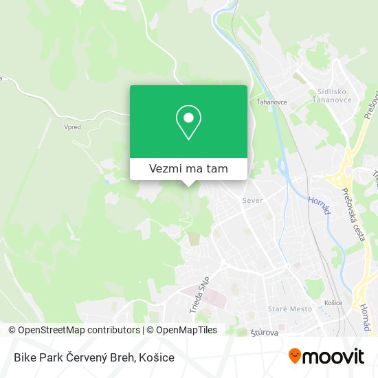 Bike Park Červený Breh mapa