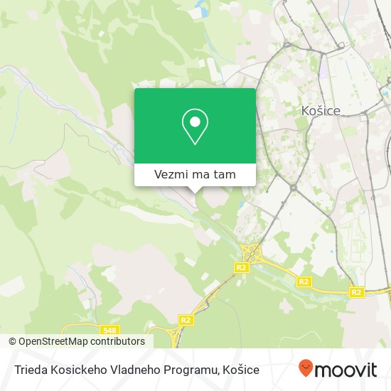 Trieda Kosickeho Vladneho Programu mapa