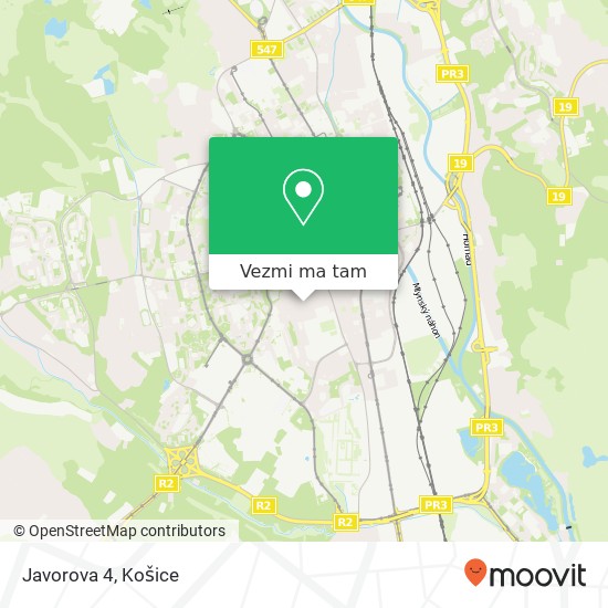 Javorova 4 mapa