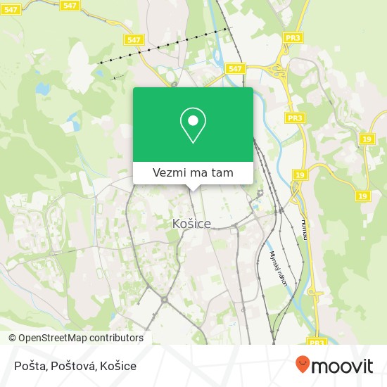 Pošta, Poštová mapa