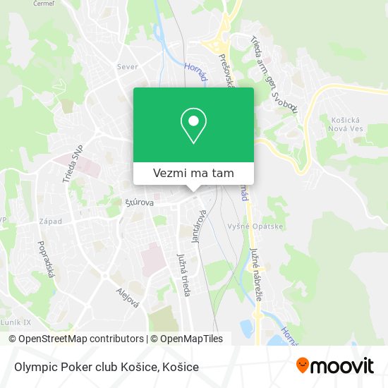 Olympic Poker club Košice mapa