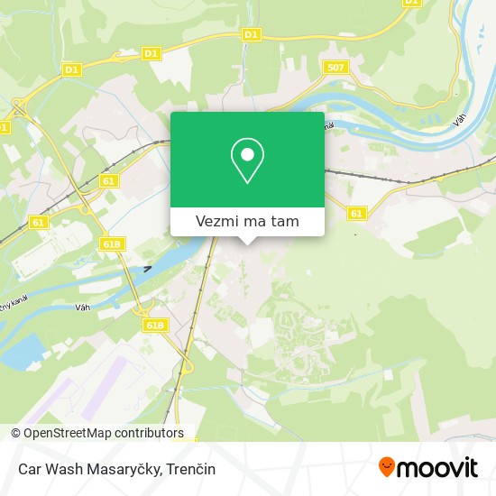 Car Wash Masaryčky mapa