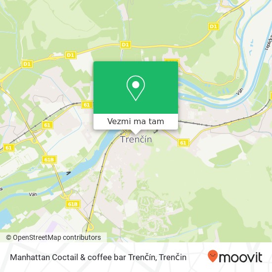 Manhattan Coctail & coffee bar Trenčín mapa