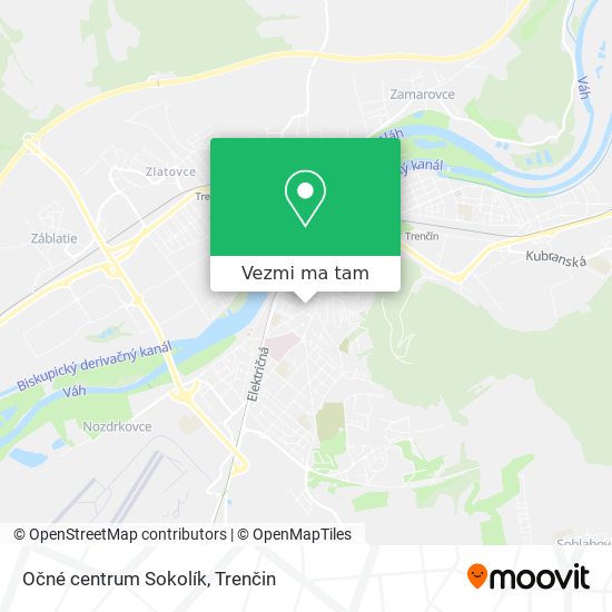 Očné centrum Sokolík mapa