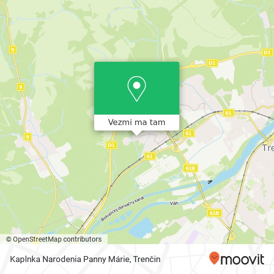 Kaplnka Narodenia Panny Márie mapa