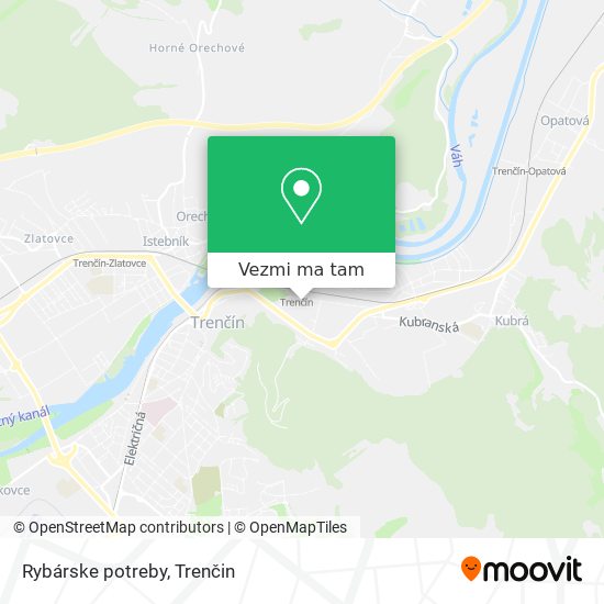 Rybárske potreby mapa