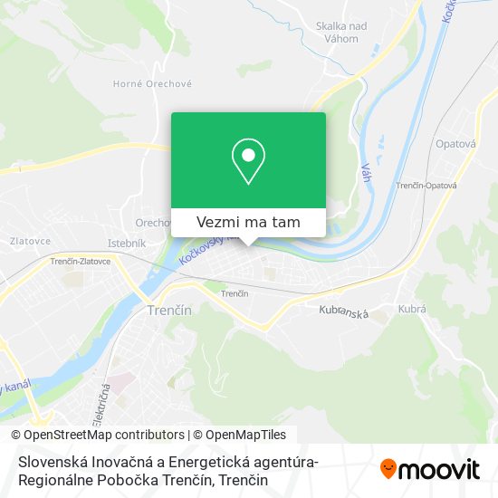 Slovenská Inovačná a Energetická agentúra-Regionálne Pobočka Trenčín mapa