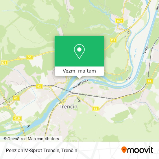 Penzion M-Sprot Trencin mapa