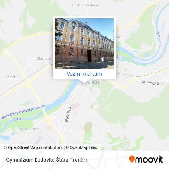 Gymnázium Ľudovíta Štúra mapa