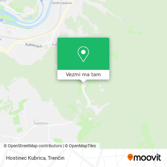 Hostinec Kubrica mapa