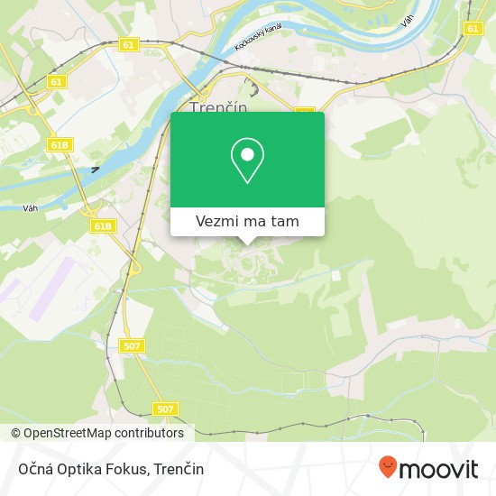 Očná Optika Fokus mapa