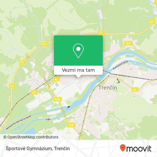 Športové Gymnázium mapa